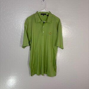 Augusta National Masters Shirt Polo Mens Large Green Stripe Golf Pima Cotton